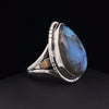 Sterling Silver Labradorite Ring Size 8