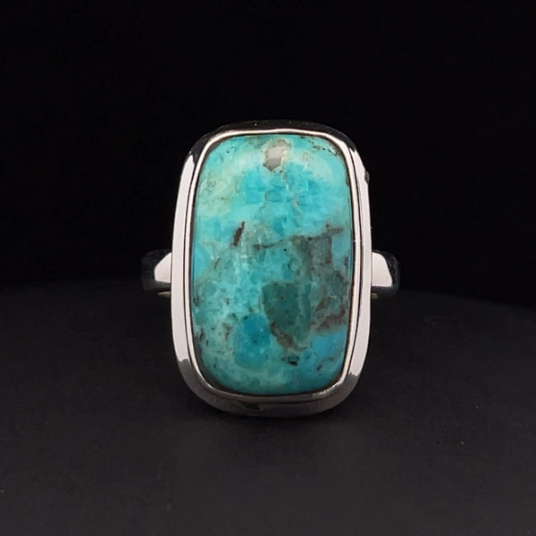 Sterling Silver Kingman Turquoise Ring Size 5