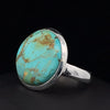 Sterling Silver Kingman Turquoise Ring Size 7