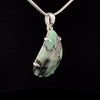 Sterling Silver Faceted Emerald Pendant