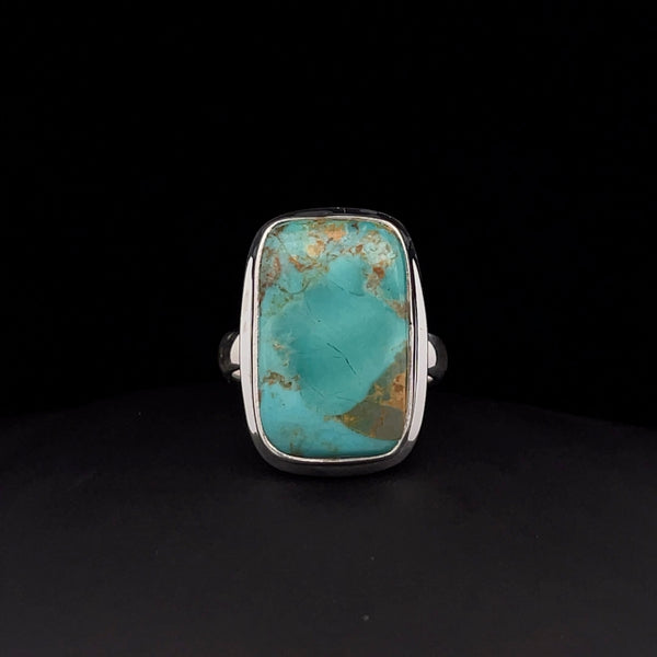 Sterling Silver Kingman Turquoise Ring Size 7