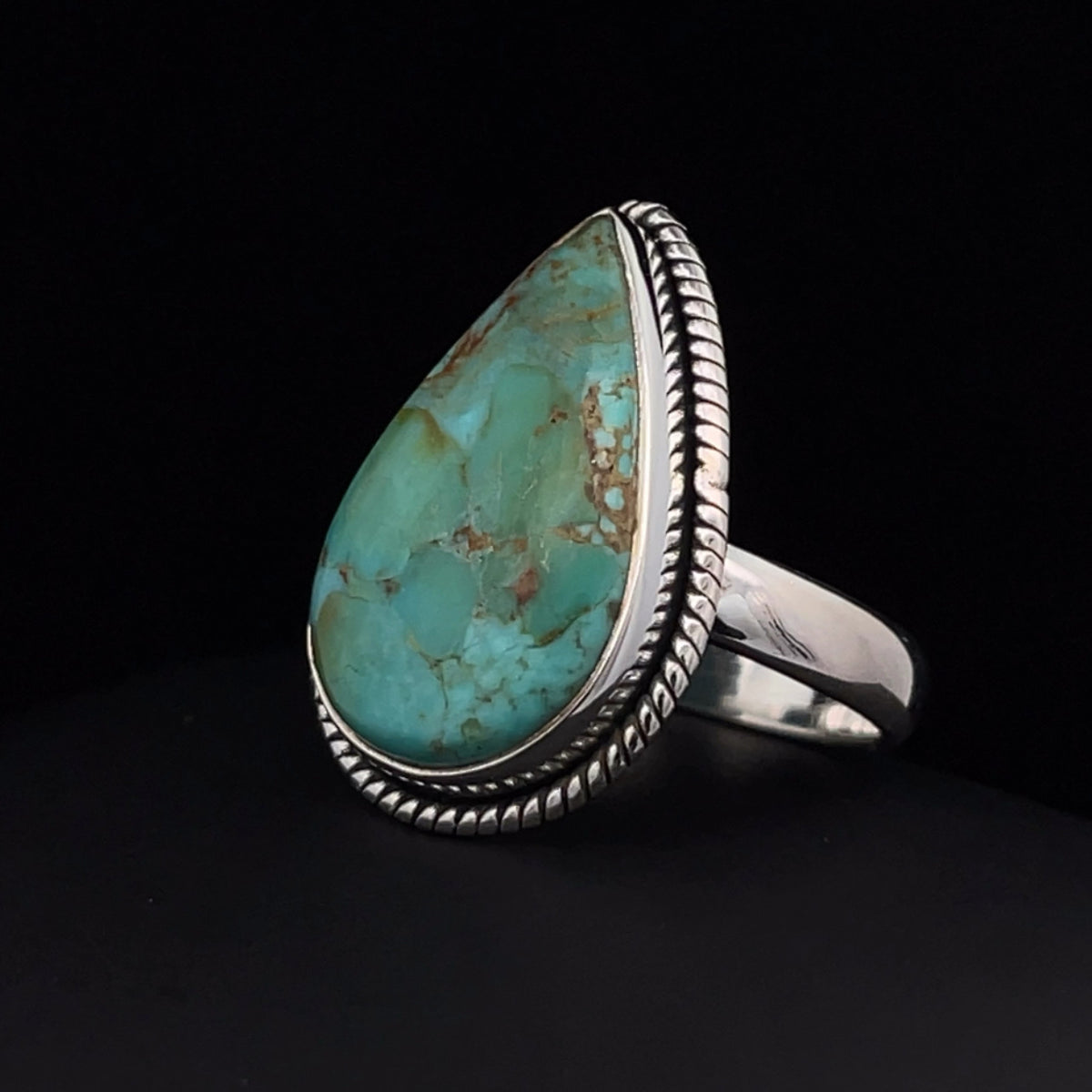 Sterling Silver Kingman Turquoise Ring Size 7