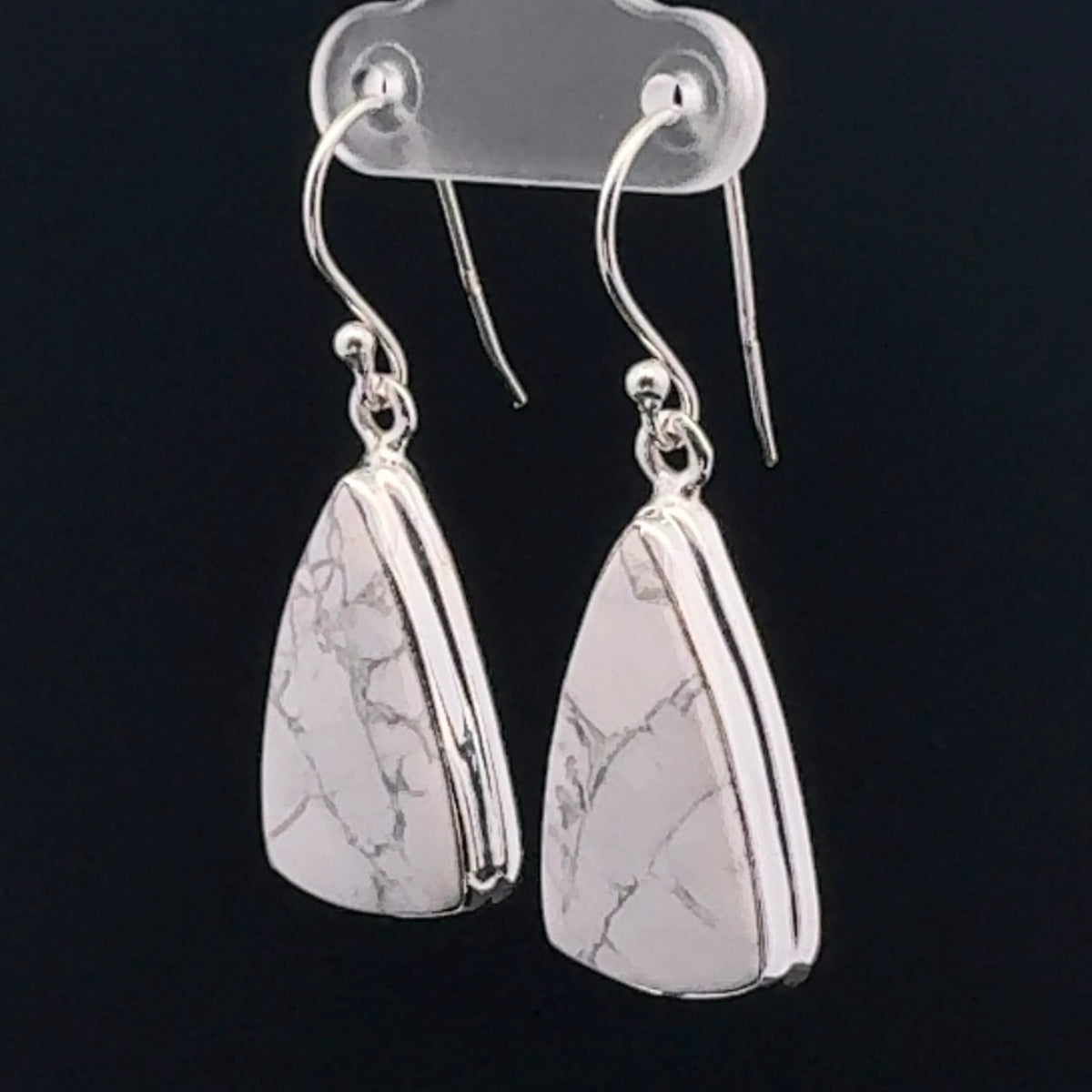 Sterling Silver Howlite Earrings