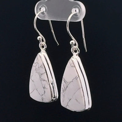 Sterling Silver Howlite Earrings
