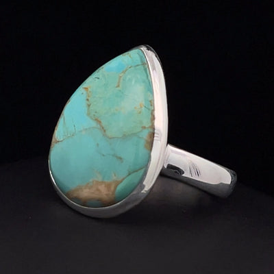 Sterling Silver Kingman Turquoise Ring Size 7
