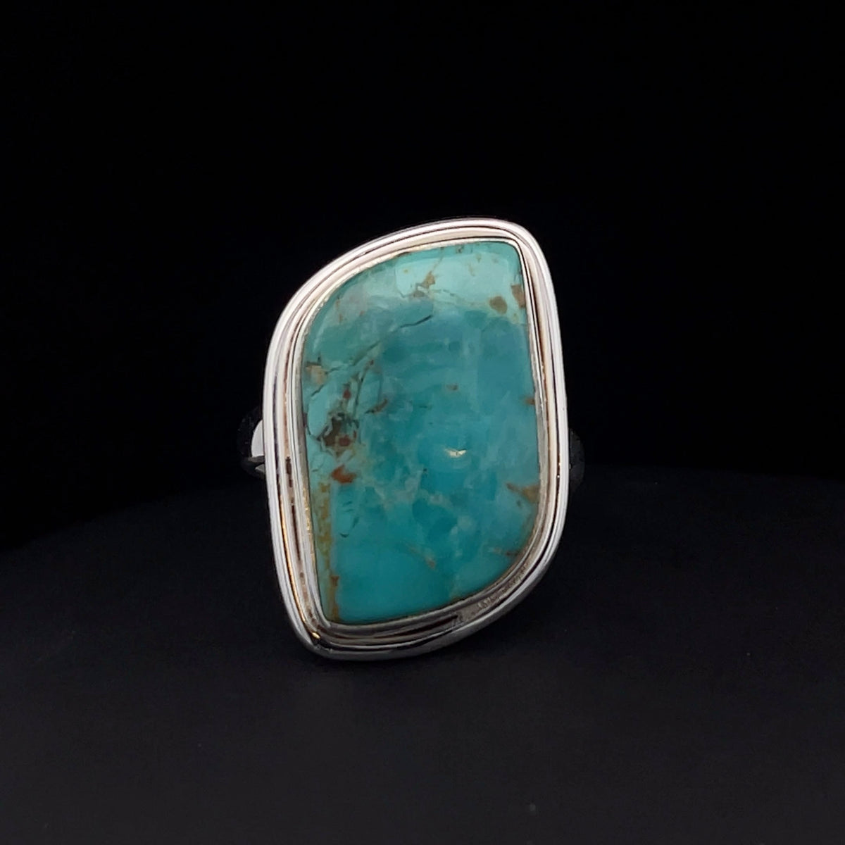 Sterling Silver Kingman Turquoise Ring Size 7