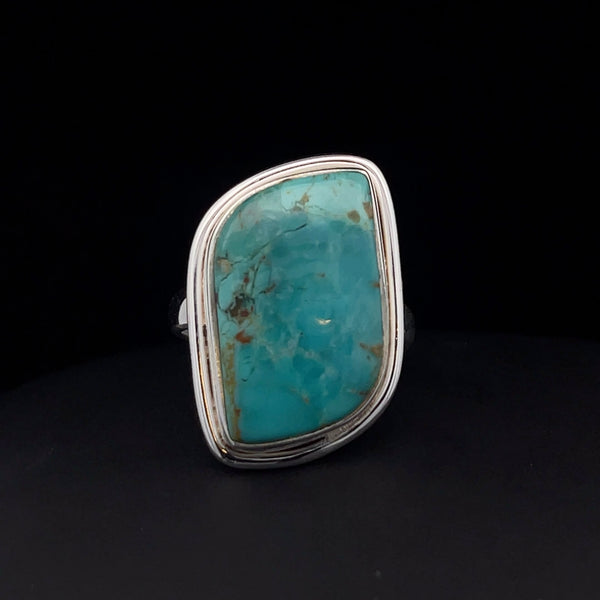 Sterling Silver Kingman Turquoise Ring Size 7