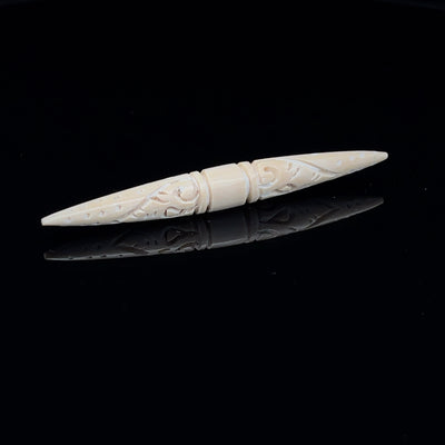 5.5mm Fossilized Carved Mammoth Ivory Septum Spike
