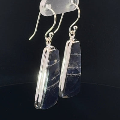 Sterling Silver Sodalite Earrings