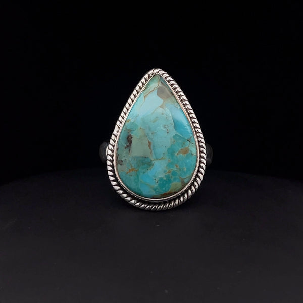 Sterling Silver Kingman Turquoise Ring Size 7