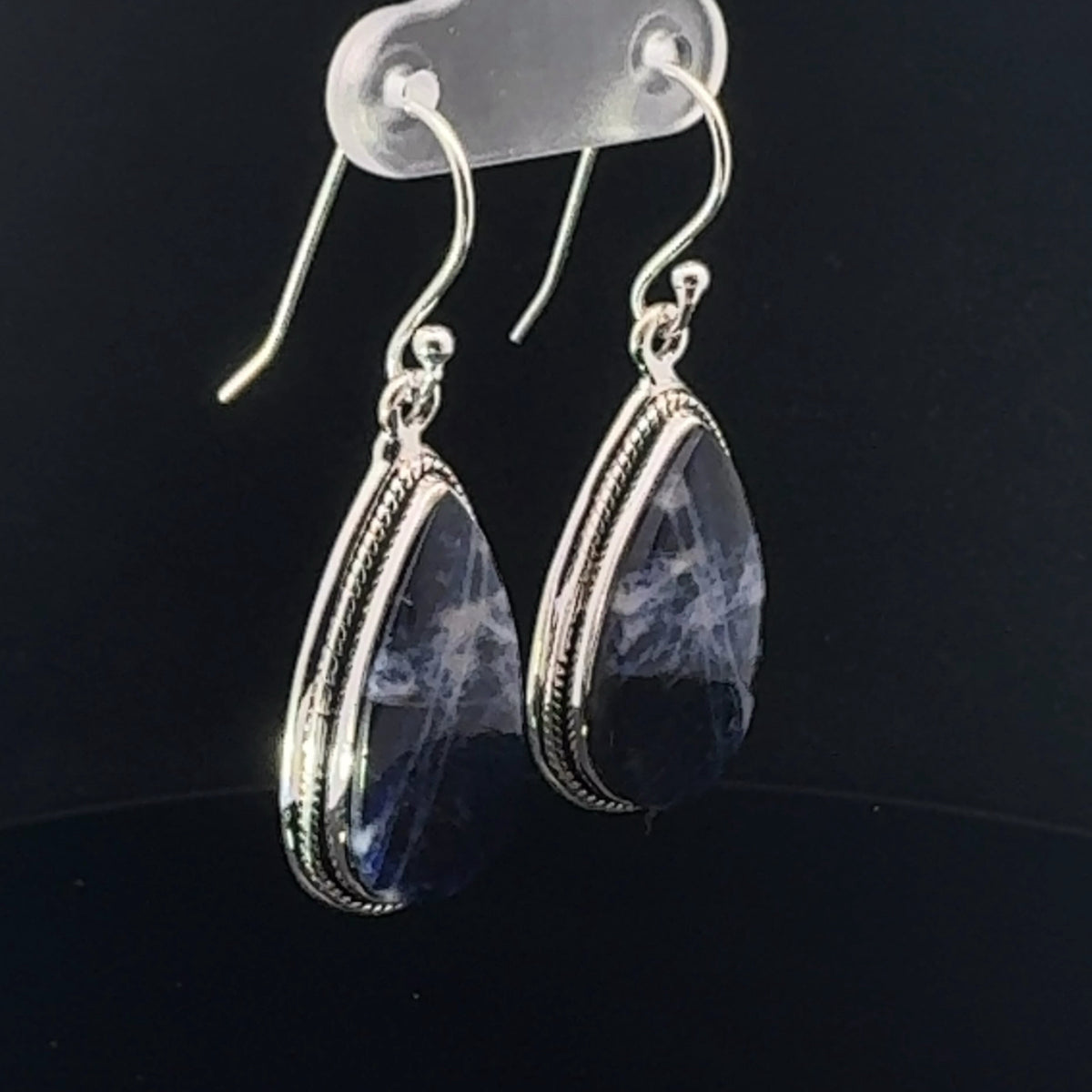 Sterling Silver Sodalite Earrings