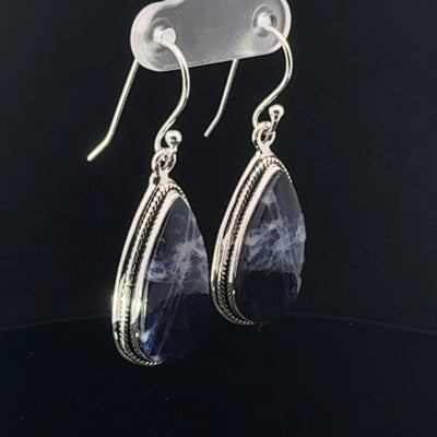 Sterling Silver Sodalite Earrings