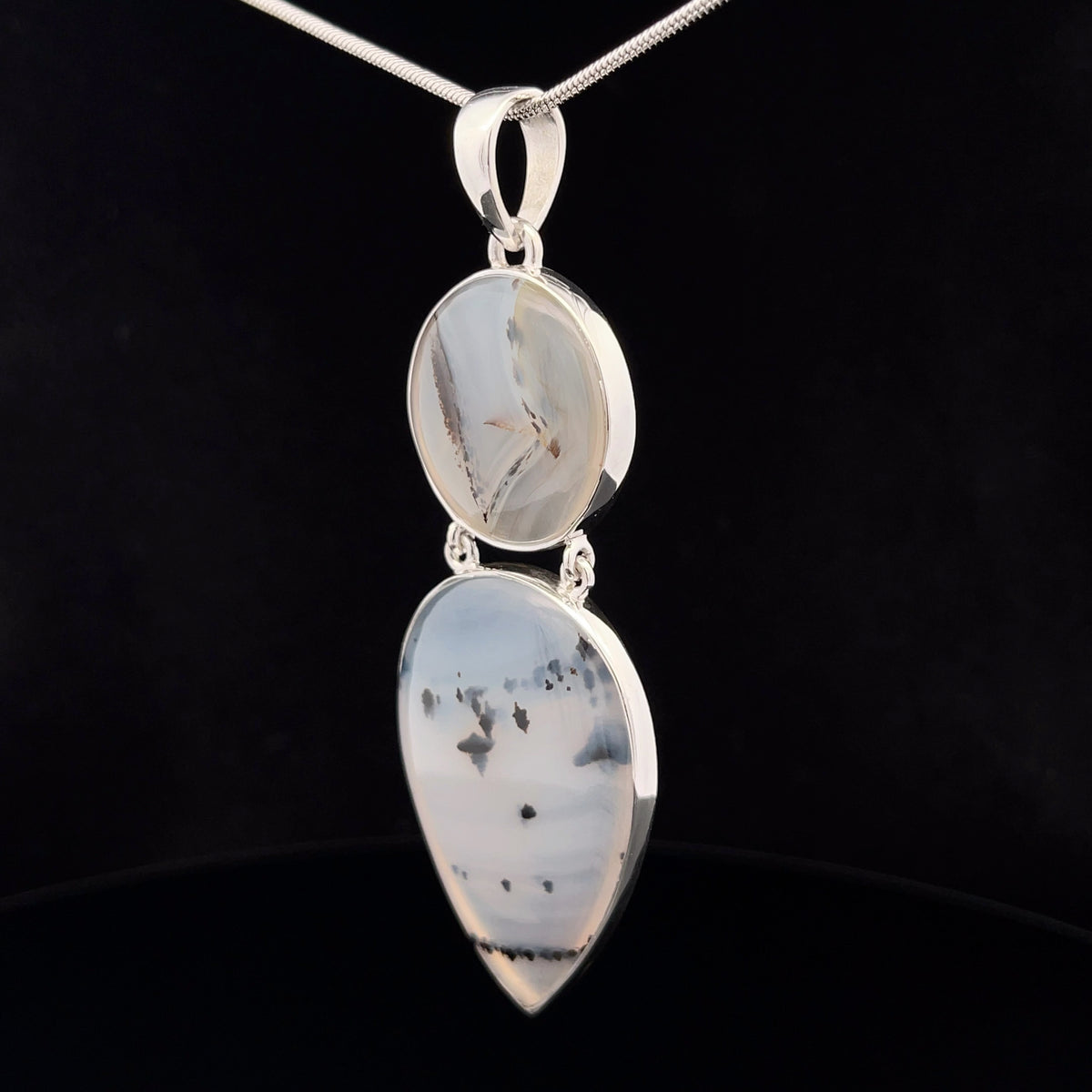 Sterling Silver Montana Agate Pendant