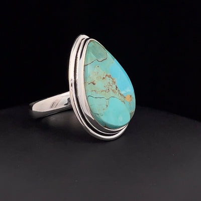 Sterling Silver Kingman Turquoise Ring Size 7