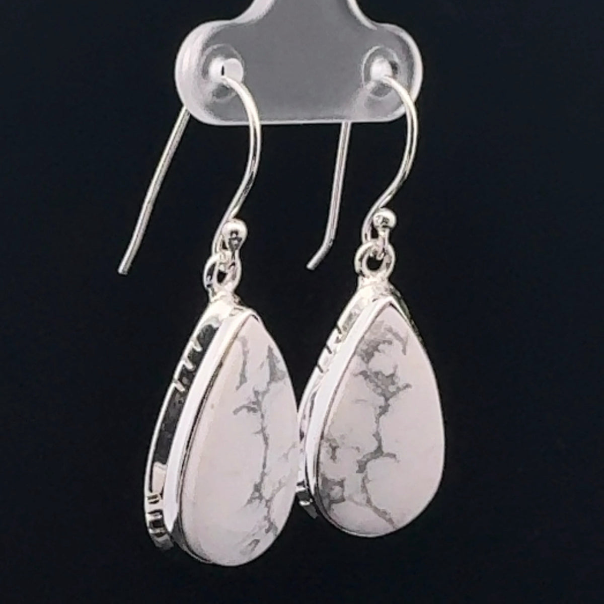 Sterling Silver Howlite Earrings