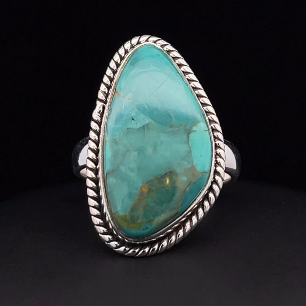 Sterling Silver Kingman Turquoise Ring Size 7