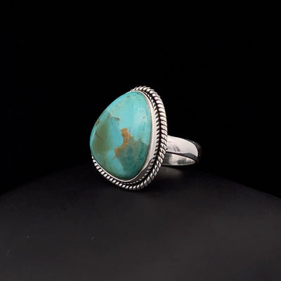 Sterling Silver Kingman Turquoise Ring Size 7