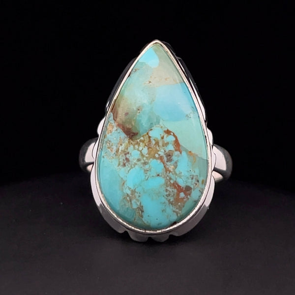 Sterling Silver Kingman Turquoise Ring Size 7