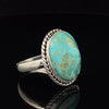 Sterling Silver Kingman Turquoise Ring Size 10