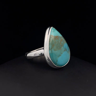 Sterling Silver Kingman Turquoise Ring Size 7