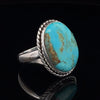 Sterling Silver Kingman Turquoise Ring Size 10
