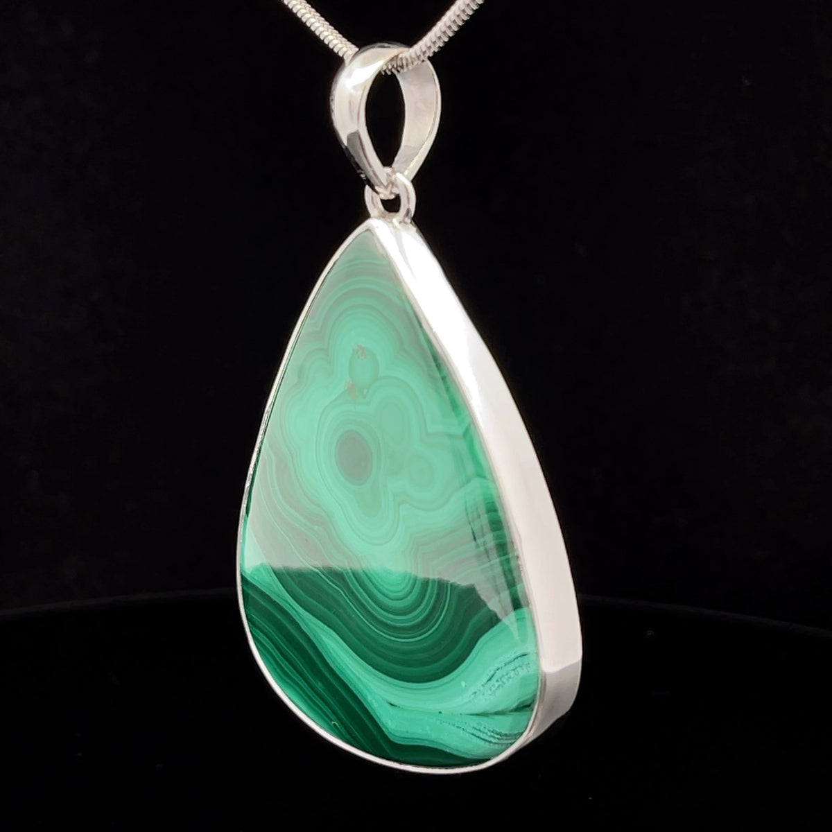 Sterling Silver Malachite Pendant