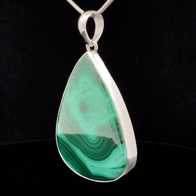 Sterling Silver Malachite Pendant