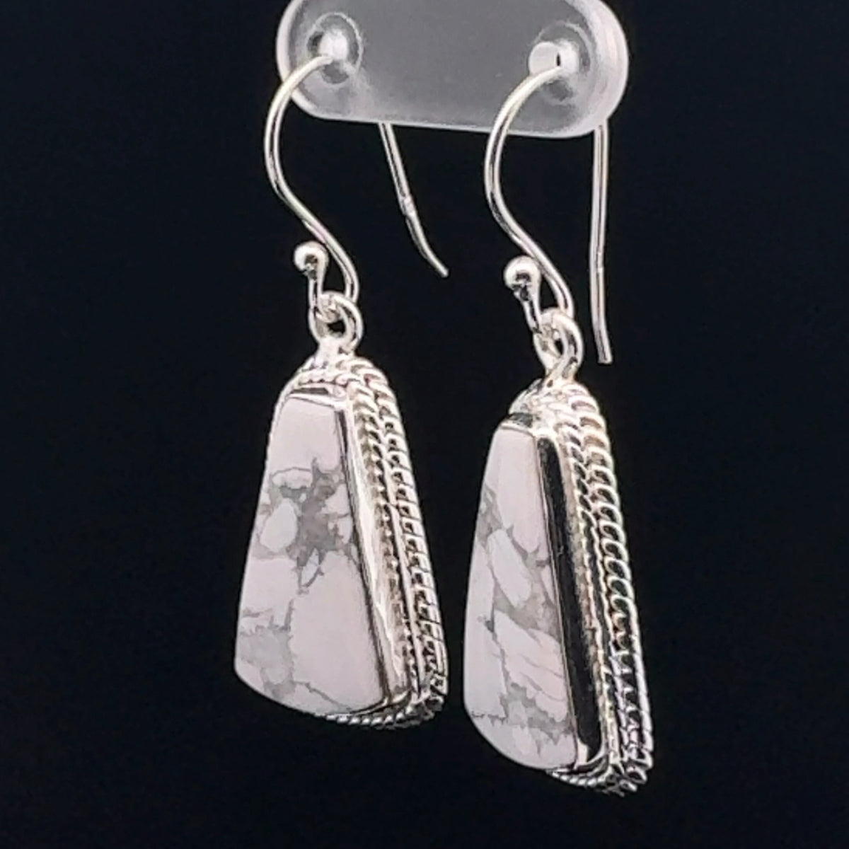 Sterling Silver Howlite Earrings