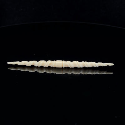 6g (4mm) Fossilized Mammoth Ivory Carved Septum Spike