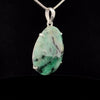 Sterling Silver Faceted Emerald Pendant