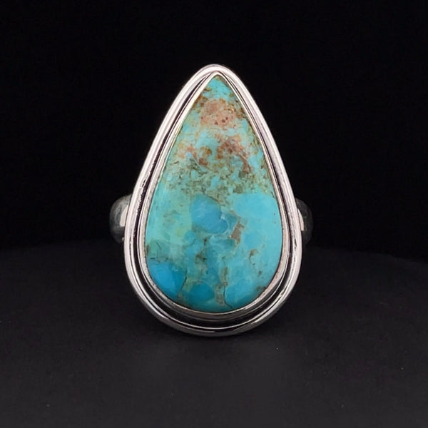 Sterling Silver Kingman Turquoise Ring Size 5.5