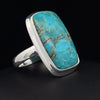 Sterling Silver Kingman Turquoise Ring Size 7