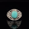 Sterling Silver Kingman Turquoise Ring Size 9.5