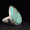 Sterling Silver Kingman Turquoise Ring Size 7