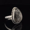 Sterling Silver Tourmalated Quartz Ring Size 11