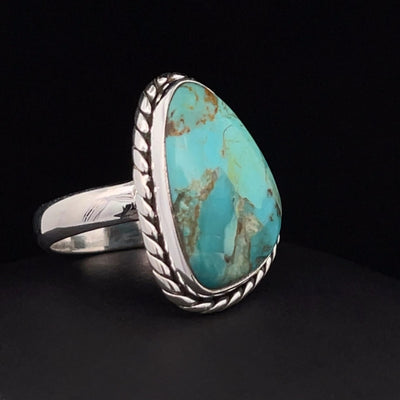 Sterling Silver Kingman Turquoise Ring Size 6.5