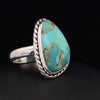 Sterling Silver Kingman Turquoise Ring Size 6.5