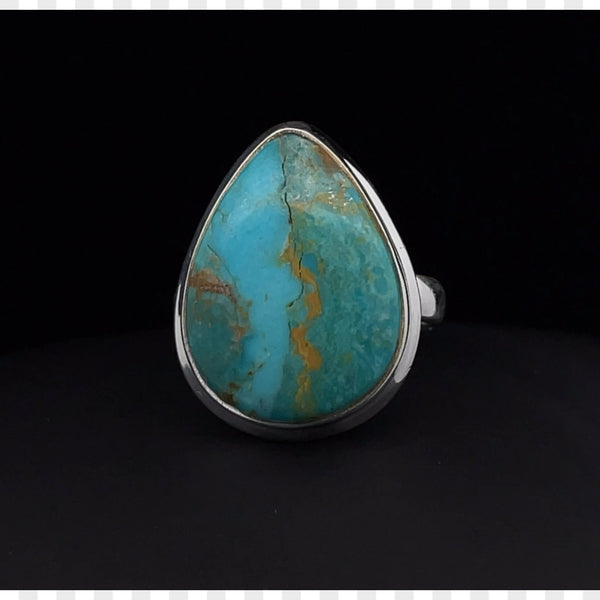 Sterling Silver Kingman Turquoise Ring Size 7