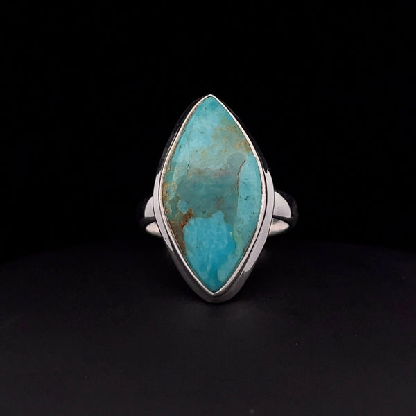 Sterling Silver Kingman Turquoise Ring Size 7