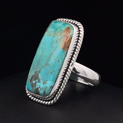 Sterling Silver Kingman Turquoise Ring Size 6.5