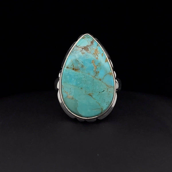 Sterling Silver Kingman Turquoise Ring Size 7