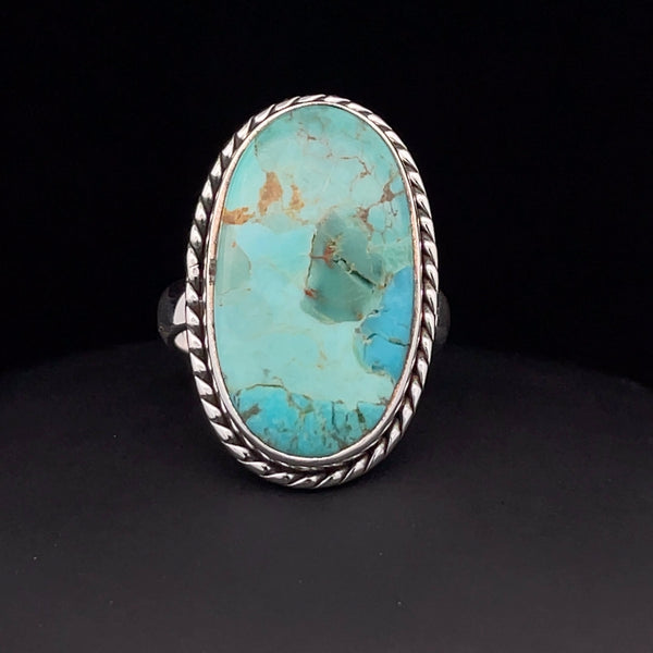 Sterling Silver Kingman Turquoise Ring Size 7