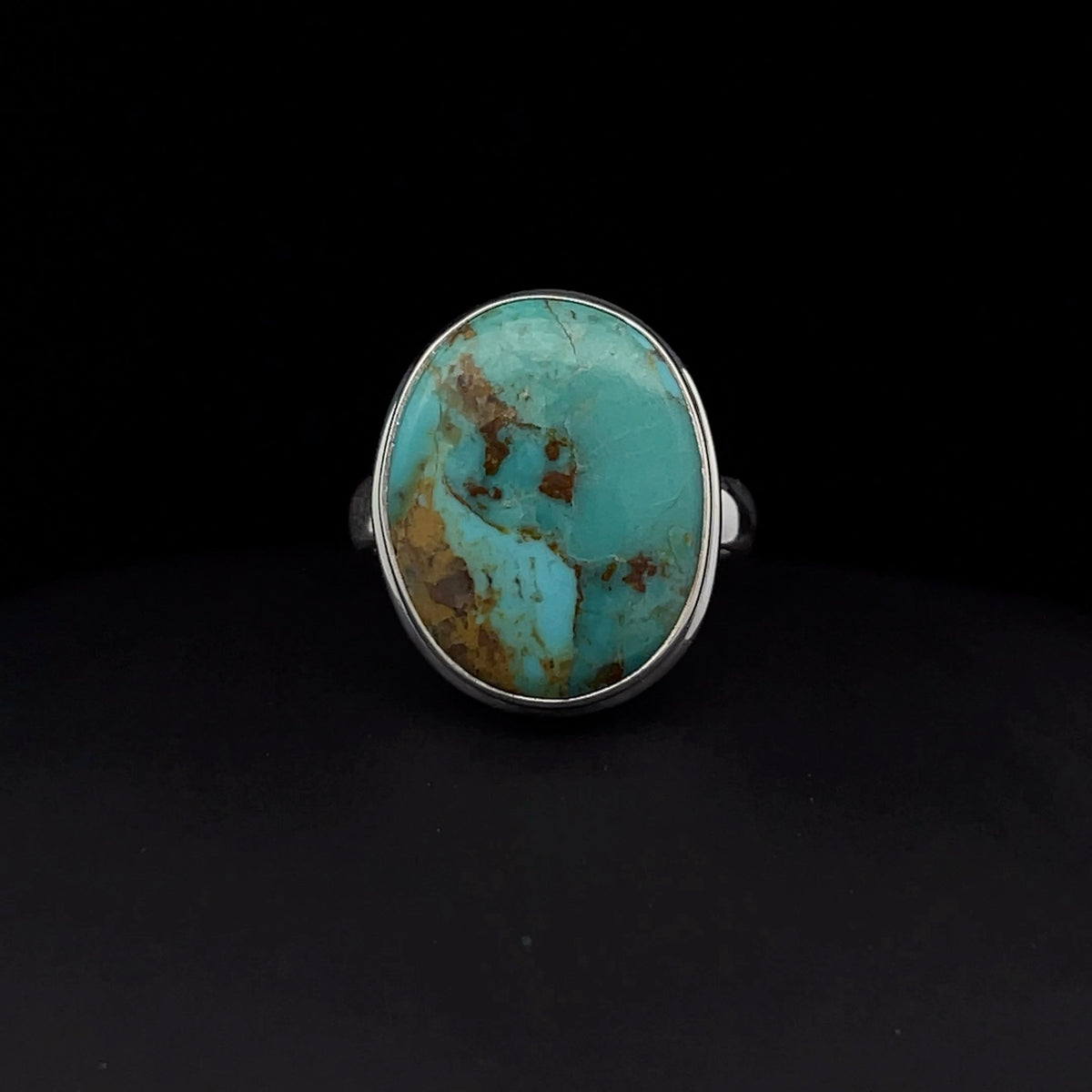 Sterling Silver Kingman Turquoise Ring Size 7