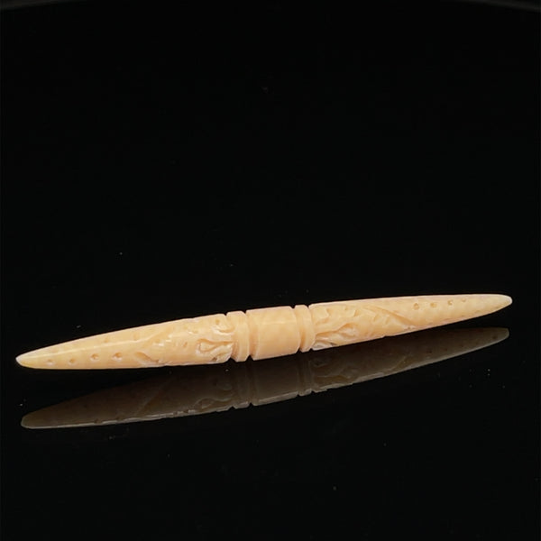 4.5mm Fossilized Mammoth Carved Septum Spike