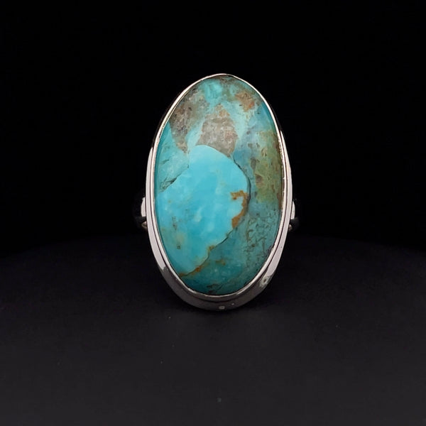 Sterling Silver Kingman Turquoise Ring Size 7