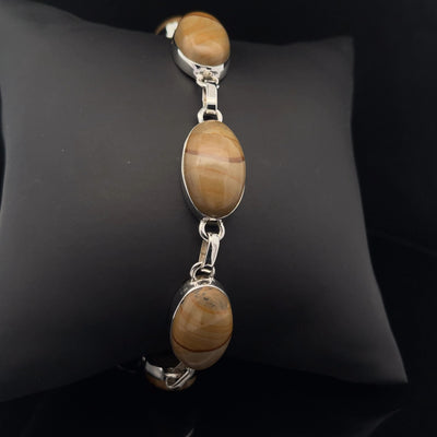 Sterling Silver Wildhorse Picture Jasper Bracelet