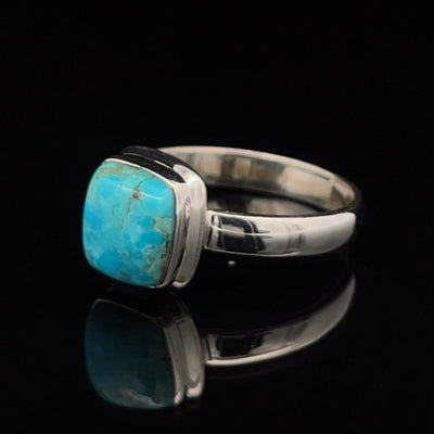 Sterling Silver Kingman Turquoise Ring Size 11