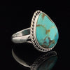 Sterling Silver Kingman Turquoise Ring Size 10