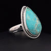 Sterling Silver Kingman Turquoise Ring Size 7