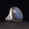 Sterling Silver Labradorite Ring Size 9